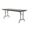Correll 30"x72" Commercial Folding Table, Savannah Sand High Pressure Laminate Top, Heavy 3/4" Thick Core, Made in The USA, Portable, Steel Apron view 1