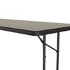 Correll 30"x72" Commercial Folding Table, Savannah Sand High Pressure Laminate Top, Heavy 3/4" Thick Core, Made in The USA, Portable, Steel Apron view 3