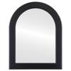 OVALCREST - Crescent Wooden Beveled Wall Mirror for Home Decor, Bathroom, Vanity, Bedroom, Living Room, Hallway - Matte Black - 28.375x36.375 Outside Dimensions - Wilmington Style view 1