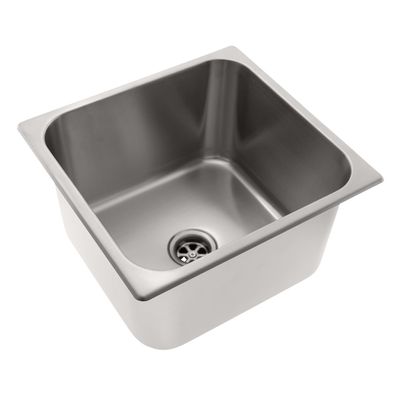 AMBASSADOR MARINE Grade Rectangle 304 Stainless Steel Sink, Boat Sink/RV Sinks, Galley Sinks, Head/Bathroom, for boat/RV/camper - Ultra-Mirror, 14" x 13-1/4" x 8"Deep (S44-1831-UM-W)