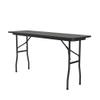 Correll 18"x96" Commercial Folding Table, New England Driftwood High Pressure Laminate Top, Heavy 3/4" Thick Core, Made in The USA, Steel Apron view 1