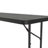 Correll 24"x60" Commercial Folding Table, New England Driftwood High Pressure Laminate Top, Heavy 3/4" Thick Core, Made in The USA, Steel Apron view 2