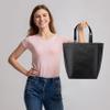 DISCOUNT PROMOS New Castle Non-woven Metallic Tote Bags Set of 10, Bulk Pack - Cool Modern Design, Perfect For Everyday Use - Black view 2