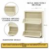 Alveon Flip Drawer Shoe Cabinet, Storage Organizer, Freestanding Shoe Rack, Wall Mounted No-Assembly (Gray, 2 Drawer) view 2
