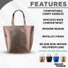 DISCOUNT PROMOS New Castle Non-woven Metallic Tote Bags Set of 10, Bulk Pack - Cool Modern Design, Perfect For Everyday Use - Copper view 4