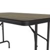 Correll 30"x48" Commercial Folding Table, Colonial Hickory High Pressure Laminate Top, Heavy 3/4" Thick Core, Made in The USA, Portable, Steel Apron view 2