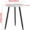 Milton Greens Stars Round Side 18" H x 15D Accent Table Nightstand Coffee Wooden Tray with Black Metal Stand End for Living Bedroom Office Small Spaces, White Table & Black Legs view 2