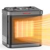 Space Heater for Indoor Use, 1500W PTC Ceramic Heater with Thermostat, Small Space Heater 2S Rapid Heating, 3 Modes, Electric Portable Heater with Safety Protection for Bedroom, Quiet Office view 1