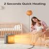 Space Heater for Indoor Use, 1500W PTC Ceramic Heater with Thermostat, Small Space Heater 2S Rapid Heating, 3 Modes, Electric Portable Heater with Safety Protection for Bedroom, Quiet Office view 4