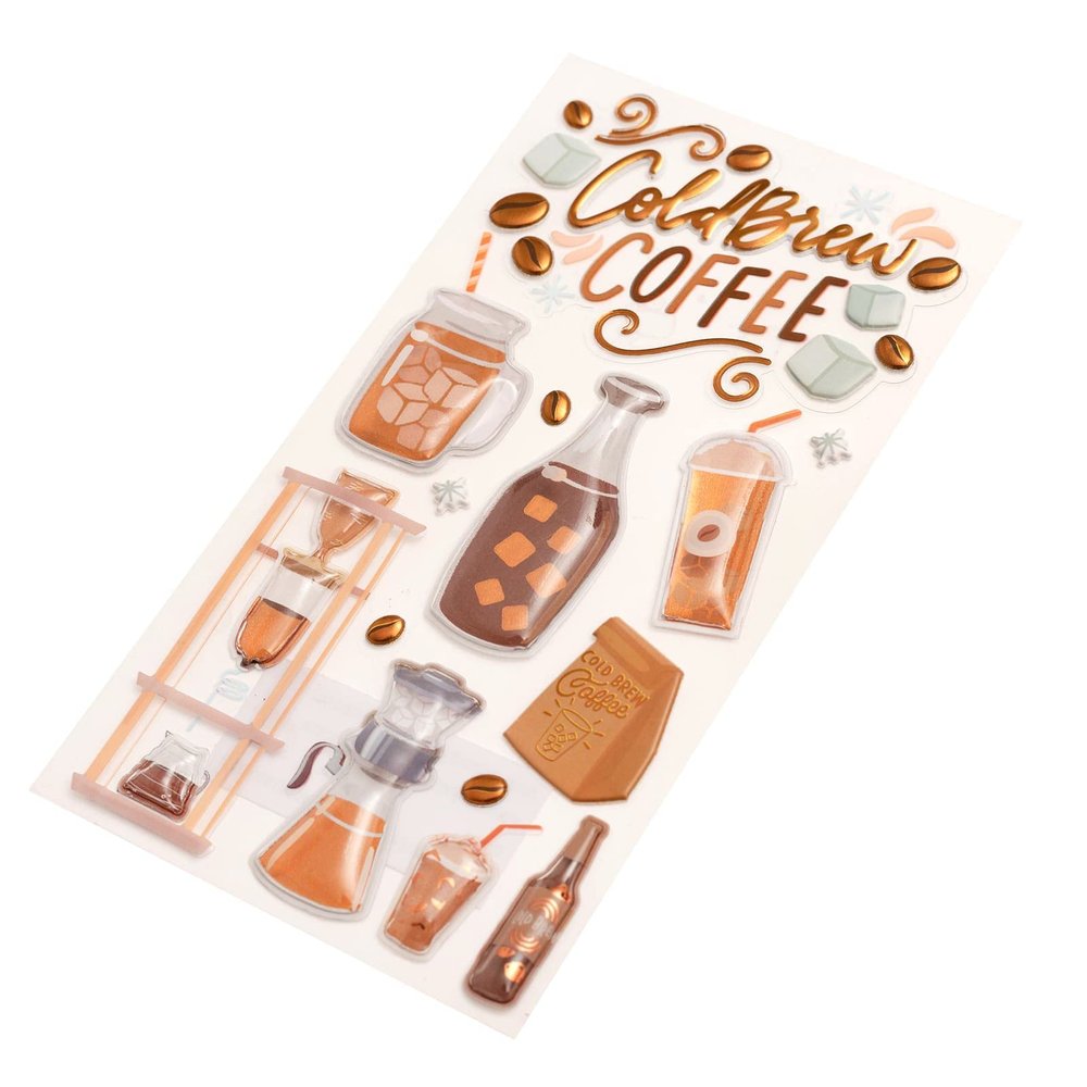 Recollections Cold Brew Coffee Stickers, 12 Pack
