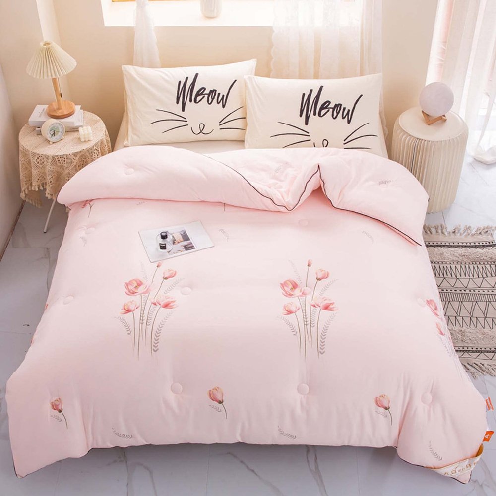 YSUEFIJO Winter Soft Luxury Thick Fluffy Warm Comforter, All Seasons Machine Washable Duvet Insert, Breathable Down Alternative Quilted Duvet Insert, Comforter for Boys Girls