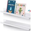 Lincia 2 Pcs Magnetic Book Shelf for Whiteboard Metal Floating Magnetic Book Display Shelf for Teacher Office(17 x 2.4 x 2 Inch,White) view 1