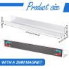 Lincia 2 Pcs Magnetic Book Shelf for Whiteboard Metal Floating Magnetic Book Display Shelf for Teacher Office(17 x 2.4 x 2 Inch,White) view 3