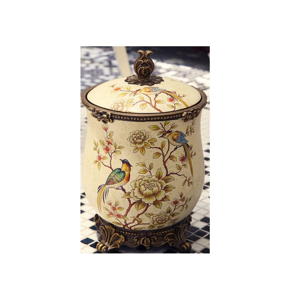 NAQYAH Indoor Dustbins Kitchen Waste Bins Recycling Containers Waste Receptacles Commercial Trash Cans Resin Wastebaskets (Color : A)