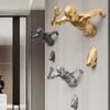 Wall Sculptures Resin Wall Decor Creative Character Sculpture 3D Running Man Wall Art Sports Theme Nude Figurine Hanging Statue Home Art Wall Decor view 4
