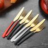 Black Silverware Flatware Set for 16, 48 Pieces Food-Grade Stainless Steel Flatware Cutlery Set,Kitchen Utensils Tableware Include Spoons Forks Knifes for Home Kitchen Restaurant Wedding Christmas view 3