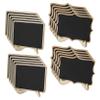 CraftyBook Mini Chalkboard Signs - 20pc Rectangular and Polygon Small Chalkboard Sign with Removable Easels Stands view 1