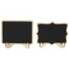 CraftyBook Mini Chalkboard Signs - 20pc Rectangular and Polygon Small Chalkboard Sign with Removable Easels Stands view 2