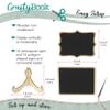 CraftyBook Mini Chalkboard Signs - 20pc Rectangular and Polygon Small Chalkboard Sign with Removable Easels Stands view 4