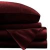 Hotel Luxury Bed Sheets 1000 Thread Count RV King Size 72"X80", Smooth RV Sheets Set 4 Pc High Thread Count Sheets vs Egyptian Cotton Sheets, 15" Deep Pocket Wine view 2