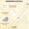 KIMOBER 30PCS Metal Floral Place Card Holder,13.4 Inch Golden Star Flower Picks Photo Memo Clips Gift Card Holder for Flower Arrangements,Wedding and Birthday Party view 2