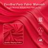 10ft x 8ft Wrinkle Free Red Backdrop Curtains for Parties, Polyester Photo Backdrop Drapes 2 Panels 5x8ft for Wedding Birthday Party Christmas Photography Background for Backdrop Stand view 4