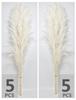 10 Stems 46" inch White Pampas Grass Decor Tall, Large Pompas Grass, Boho Neutral Home Decor Bouquet, Fluffy Pampass Grass for Floor Vase Wedding Floral Arrangements Wall Farmhouse Table Decor view 2