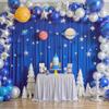 10ft x 8ft Wrinkle Free Royal Blue Backdrop Curtains for Parties, Polyester Photography Backdrop Drapes Back Drop Cloth for Baby Shower Photoshoot Engagement Wedding Birthday Photography Background view 3