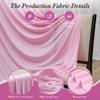 10 ft x 8 ft Wrinkle Free Pink Backdrop Curtain Panels for Parties, Polyester Thick Photography Backdrop Drapes for Baby Shower Bridal Shower Wedding Party Home Decoration Supplies view 4