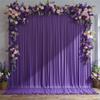 10 ft x 8 ft Wrinkle Free Purple Backdrop Curtain for Parties, Polyester Purple Photo Backdrop Drapes for Wedding Birthday Party Baby Shower,5ft x 8ft,2 Panels view 4