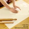 Extra Large Silicone Mats for Countertop - Counter Table Protector Placemats for Baking Crafts, Kids Dinner Placemat Nonstick Nonskid Heat-Resistant Kitchen Pad, 23.6'' x 15.7'', Beige view 2