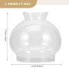 OUNONA Oil Lamp Globe Replacement Oil Lamp Chimney Lamp Glass Replacement Clear Crimp Top Chimney view 2