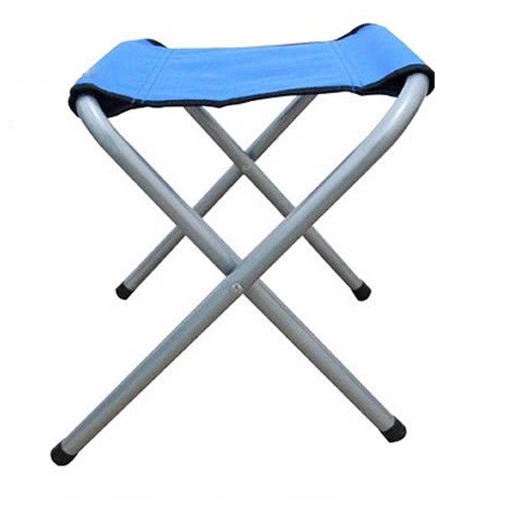 AVRYN Foldable Step Stool,Portable Folding II Camp Stool Lightweight 600D Oxford Cloth Seat Chair,for Beach Picnic Barbecue Fishing Camping (Color : Blue)