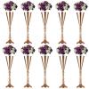 NUPTIO 10 Pcs Wedding Vase & 10 Pcs Artificial Flowers Set for Wedding Centerpieces for Tables view 1