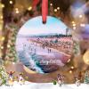 Los Angeles Beach Ornament for Christmas Tree Decor California USA Cityscape Christmas Ornament 2022 Travel Souvenir Ceramic Hanging Ornaments Christmas Keepsake New Year Gifts 3 Inch view 2