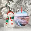Los Angeles Beach Ornament for Christmas Tree Decor California USA Cityscape Christmas Ornament 2022 Travel Souvenir Ceramic Hanging Ornaments Christmas Keepsake New Year Gifts 3 Inch view 3