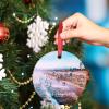 Los Angeles Beach Ornament for Christmas Tree Decor California USA Cityscape Christmas Ornament 2022 Travel Souvenir Ceramic Hanging Ornaments Christmas Keepsake New Year Gifts 3 Inch view 4