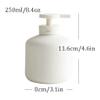GHQYP Stoneware Cylindrical Soap Dispenser Non-Slip Soap Pump Manual with Anti-Rust Pump Lotion Dispenser 250ml/8.4oz view 2