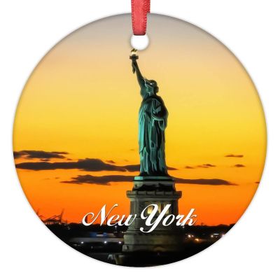 Christmas Ornaments New York Statue of Liberty Christmas Decorations for Tree New York USA Travel Souvenir Personalized Christmas Ornaments 2022 Christmas Decor Keepsake Christmas Decor 3 Inch