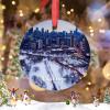 Chicago Christmas Decorations for Tree Illinois USA Downtown Cityscape Christmas Ornament 2022 Travel Souvenir Ceramic Hanging Ornaments Christmas Keepsake New Year Gifts 3 Inch view 2