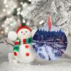 Chicago Christmas Decorations for Tree Illinois USA Downtown Cityscape Christmas Ornament 2022 Travel Souvenir Ceramic Hanging Ornaments Christmas Keepsake New Year Gifts 3 Inch view 3