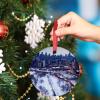 Chicago Christmas Decorations for Tree Illinois USA Downtown Cityscape Christmas Ornament 2022 Travel Souvenir Ceramic Hanging Ornaments Christmas Keepsake New Year Gifts 3 Inch view 4