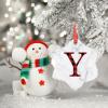 Initial Letter Y Christmas Ornaments 2022 Red and Black Plaid Letter Christmas Tree Ornaments Personalized Monogram Christmas Ornaments Keepsake Gifts for Holiday Souvenir Wedding Birthday view 3