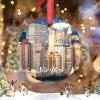 New York Christmas Decorations for Tree New York USA Cityscape Christmas Ornament 2022 Travel Souvenir Ceramic Hanging Farmhouse Ornaments Christmas Keepsake New Year Gifts 3 Inch view 2