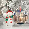 New York Christmas Decorations for Tree New York USA Cityscape Christmas Ornament 2022 Travel Souvenir Ceramic Hanging Farmhouse Ornaments Christmas Keepsake New Year Gifts 3 Inch view 3