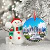 Christmas Ornaments Miami Cityscape Christmas Tree Ornaments Florida USA Travel Souvenir Ceramic Personalized Christmas Ornaments 2022 Christmas Decor Keepsake Holiday Christmas Decor 3 Inch view 3