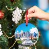 Christmas Ornaments Miami Cityscape Christmas Tree Ornaments Florida USA Travel Souvenir Ceramic Personalized Christmas Ornaments 2022 Christmas Decor Keepsake Holiday Christmas Decor 3 Inch view 4