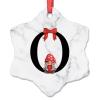 Monogram Initial Letter O Christmas Decorations for Tree Santa Claus Gnomes Christmas Ornament 2022 Ceramic Hanging Ornaments Keepsake Gifts for Wedding Anniversary Holiday Pendants view 1