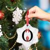 Monogram Initial Letter O Christmas Decorations for Tree Santa Claus Gnomes Christmas Ornament 2022 Ceramic Hanging Ornaments Keepsake Gifts for Wedding Anniversary Holiday Pendants view 4