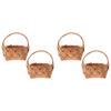 4 Pcs Wedding Basket Picnic Basket Handheld Wooden Weaving Woven Weaving Storage Woven Flower Wedding Wove Sundries view 1